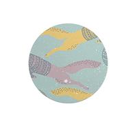 Questo Casa, Round Digital Printed Mouse Pad, Non-Slip Base, for Office and Home, Diameter:22cm