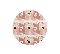 Questo Casa, Round Digital Printed Mouse Pad, Non-Slip Base, for Office and Home, Diameter:22cm
