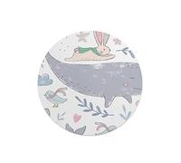 Questo Casa, Round Digital Printed Mouse Pad, Non-Slip Base, for Office and Home, Diameter:22cm