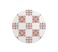 Questo Casa, Round Digital Printed Mouse Pad, Non-Slip Base, for Office and Home, Diameter:22cm