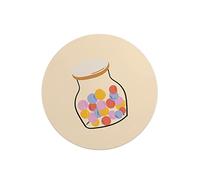 Questo Casa, Round Digital Printed Mouse Pad, Non-Slip Base, for Office and Home, Diameter:22cm