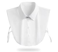 Quesuc 1 Piece Blouse Insert Women's Removable Pseudo Collar Versatile Stand-Up Collar Attachment for Women's Clothing and Sweater White