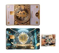 Quesuc 2 Pezzi Adesivi Per Carte Di Credito Autoadesivi Custodia Per Carta Di Credito Series Bitcoin Decorazione Plastica Per Trasporto Carta Di Debito Credito 5.3X8.5C