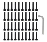 Quesuc 40 Pezzi Viti M3 Viti M3 X 20 mm A Testa Cylindrica Con Esagonale Interno Filettatura Completa Con Chiave Acciaio Al Carbonio Ad Alta Resistenza 12.9 Nero