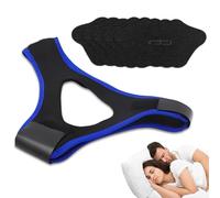 Quesuc 6 Piece Chin Strap Sleep Apnea 2026 Upgrade Snoring Stop Chin Strap Set Adjustable Snoring Stop Headband with Mouth and Lip Plasters Made of Elastane for Home, Home, Bedroom