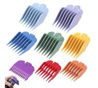 Quesuc 8 Piece Trimmer Choice Attachments Hair Trimmer Attachments Clipper Guards Limited Comb Set Peigne Tondeuse 3-25 mm Hair Trimmer Attachment Accessories Plastic Bun