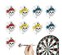 Quesuc 9 Pezzi Ali Per Freccette Alette Per Freccette Accessorio Giocattolo Accessorio Standard Per Freccette Ali Teschio Plastica Per Freccette A Point Morbide E Acciaio Bianco 4.4X3.6C