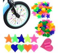 Quesuc Pack of 2 Spoke Bags for Colourful Wheels, Children's Bicycle Spokes Decoration, Colour Wheel Accessories