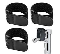 Quesuc Pack of 3 Child Safety Tape Tap Lock with Non-Slip Function, Prevents Opening of the Tap by Children, Cats and Dogs (Black, 5 x 30 cm)