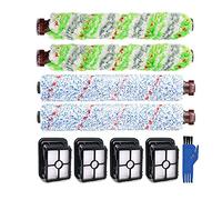 Queta Brush Roll Replacement for Bissell Crosswave Wet & Dry Vacuum Cleaners 4 Piece Multi-Surface Brush Roller And 4 Filters 3-in-1 Replacement Parts with Cleaning Brush