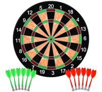 Queta Dartboard, Queta Magnetic Dart Board 17" with 12pcs Magnets Darts Arrows Family Game Activities