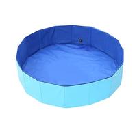 Queta Dog Pool, Foldable Dog Pet Bathing Tub, Large PVC Pet Swimming Pool, Paddling Pool for Pets, Dog Swimming Pool, Non-Slip Dogs Bathing Pool Bathtub in Garden,Blue,120 x 30cm