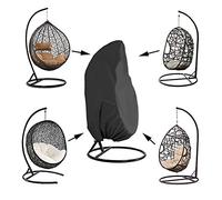 Queta Hanging Chair Protective Cover, 190 x 115 cm, Dustproof, Drawstring, Black
