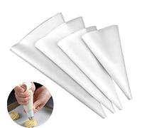 Queta Pack of 4 Reusable Piping Bags Extra Large/Large/Medium/Professional Small Socket Holder for Icing and Cake Decorating Pastry Sugar Fondant