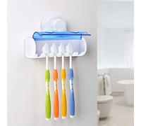 Queta Plastic Suction Cup Bathroom Toothbrush Holder Wall Mounted