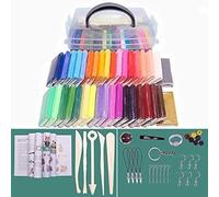 Queta Polymer Clay Set 32 Colors Modeling Clay Oven Bake or Air-Dry Polymer DIY Clay Kit with Modeling Tools Arts and Crafts for Boys Girls Kids, Gifts