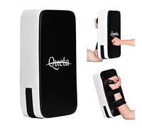 Queta PU Leather Punch Pad Hand Pads Kick Shield Punch Bag for Kickboxing Thai Boxing Karate UFC MMA black-white,40 cm x 20 cm x 10 cm