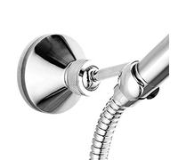 Queta Shower Head Holder, Adjustable Copper, Chrome Plated Handheld Shower Wall Bracket for Standard Shower Hose, 10.4 x 6.4 cm, 22.2 mm Hole, Silver