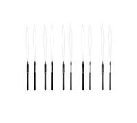 QUETTO 10 Pcs Hair Extension Loop Needle Threader Pulling Hook Tool and Bead Device Black Loop Threader for Hair or Feather Extensions