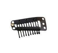 QUETTO 10Pcs Strong U-Shape Dupatta Clips with Safety Pin Chunni Clips Hijab Pins Wig Clips for Headscarves Shirts and Dresses Durable Metal Hair Accessories (Black)