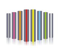 QUETTO 16-Piece Professional Dyslexia Reading Overlays and Window Rulers Colored Aids for Dyslexia and Visual Stress Mixed Colors