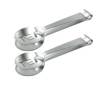 QUETTO 2 Pcs Stainless Tea Bag Squeezer Tongs Spoon Shaped Tea Bag Squeezer Tea Bag Spoon Sugar Clip Kitchen Bar Ice Cubes Tools