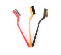 QUETTO 3 Pcs Kitchen Clean-Up Kit Stainless Steel Brass & Nylon Wire Brushes for Tackling Grease Grime and Rust-Perfect for Range Hoods and Tough Stains
