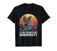 Quetzal Bird Retro Jungle Biodiversity Sun Nature T-Shirt