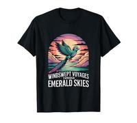 Quetzal Bird Vintage Sunset Wildlife Adventure T-Shirt