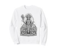 Quetzalcoatl Aztec Feathered Serpent Sacred Line Art Sweatshirt