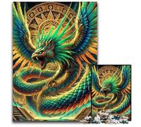Quetzalcoatl Aztec Serpent God 1000 Piece Jigsaw Paper Puzzles Educational Brain Teaser Artistic Home Office Decor 14 Age 1000 PCS(38x26cm)