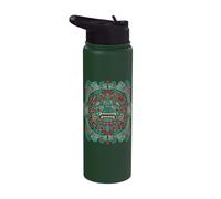 Quetzalcoatl Aztec Sun Stone Serpent Mexico Aztec Art Stainless Steel Insulated Water Bottle