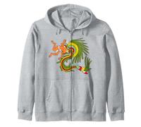 Quetzalcoatl. Feathered Snake. Aztec God Zip Hoodie