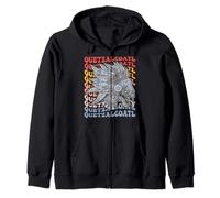 Quetzalcoatl Groovy Arztec God Mythology Mayan Zip Hoodie
