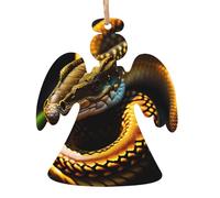 Quetzalcoatlus waiting for food Wooden Ornament Pendant Angel Shape 1 PC for Tree, Wall and Door Decor - Vintage Style