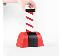 Queue Barrier Belt - Red | 5 Meter Rope Barrier with Plastic Wall Mount | Security Belt Barrier with Retractable Nylon Belt | Easy Crowd Control Barrier Tape for Door Entrances, Events (1)