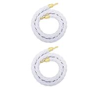 Queue Barrier Hemp Rope, 2 Pack Hanging Post Rope for Indoor/Outdoor Crowd Control, Red & Green, 3.3ft/100cm & 9ft/274cm Line Divider for Event Entrance