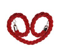 Queue Barrier Rope, 1/1.5/2/2.5/3.0M Stanchion Rope,Barrier Rope Twisted Post Ropes with Silver Snap Hooks for Posts Stands Queue Divider Crowd Control of Hotel/Red/2M