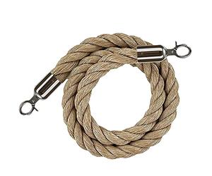 Queue Barrier Rope for Crowd Control - Stanchion Safety Rope with Polished Snaps Ideal for Event Line Management Available in 3/4/5/8/10 Ft Lengths