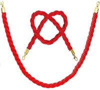Queue Barrier Rope,Stanchion Rope, 2 Pack- Twisted Nylon Rope, Queue for Movie Theaters//Hotels(450cm/177.1in)