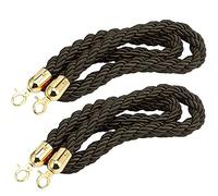 queue barrier rope，stanchion rope, Rowd Control Stanchion Rope 3/4/5/10Ft, Queue Line for Clubs Hotel Bank Hospital-White||6ft/185cm(Black,3ft/90cm)