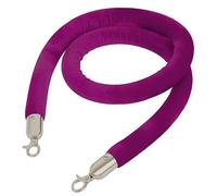 Queue Barrier Rope, Stanchion Velvet Rope Barrier Multicolor 2ft To 13ft For Crowd Control(Purple Silver,1.5m/5ft)
