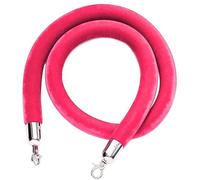 Queue Barrier Rope, Velvet Barrier Rope With Silver Or Gold Hooks Multicolor 2ft-10ft(Dark Pink,1.2m/4ft/47in)
