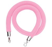 Queue Barrier Rope, Velvet Barrier Rope With Silver Or Gold Hooks Multicolor 2ft-10ft(Pink,3m/9.8ft/118in)