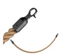 Queue Ber Twisted Rope with d Hook, 4ft Bed Hemp Rope Divider for Art Galleries, Museums, Ceremonies, Heavy-Du Crowd Control Obstacle Line