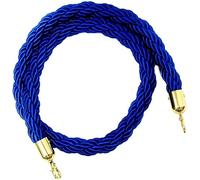 Queue Guardrail Rope, with Hook Guardrail Rope, for Red Carpet Events, Hotels, Banks and Other Public Areas (3m-Blue)