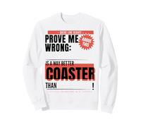 Queue Line Debate Roller Coaster Enthusiast Design Sweatshirt