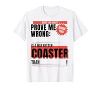 Queue Line Debate Roller Coaster Enthusiast Design T-Shirt