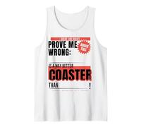 Queue Line Debate Roller Coaster Enthusiast Design Tank Top