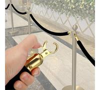 Queue Line Rope, Black Twisted Stanchion Rope, 1 2 4 pcs Crowd Control Barrier Rope With Hooks, Velvet Rope Barriers For Queue Divider(2 pcs,L 260cm)